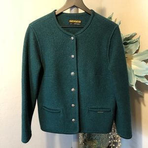 Geiger of Austria 100% Wool Button Down Jacket